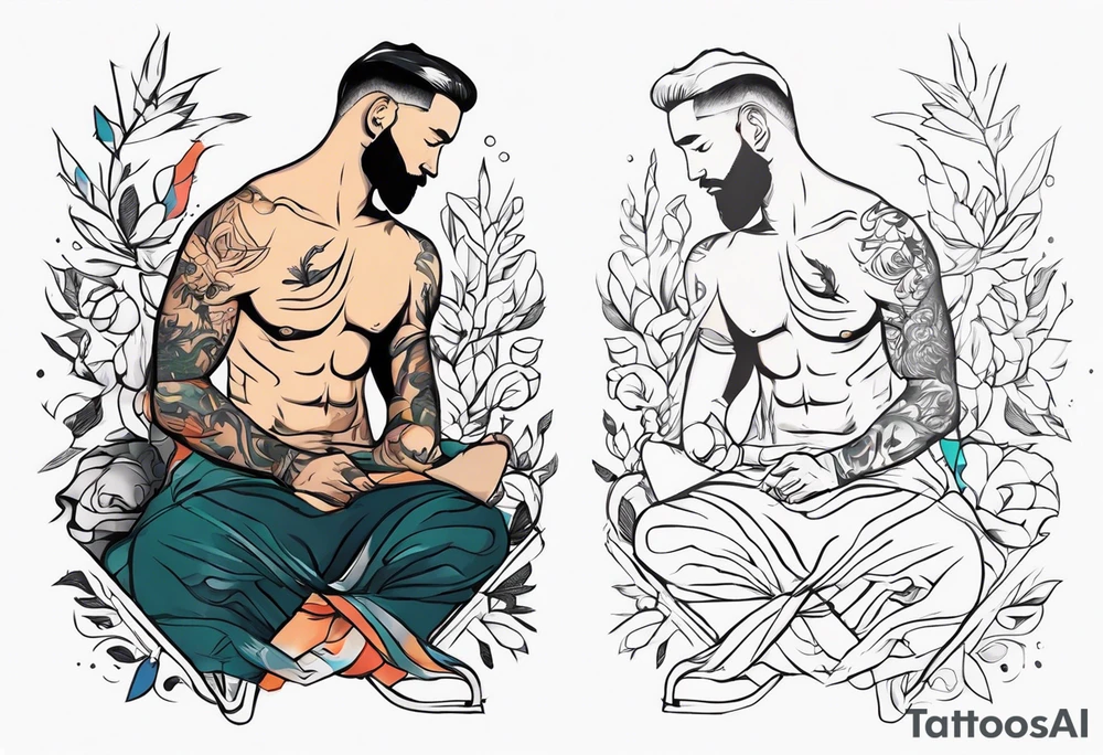 man with big penis tattoo idea