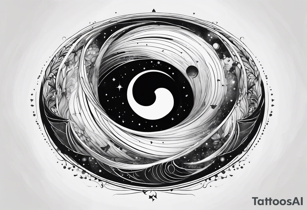 infinity symbol as a black hole tattoo idea