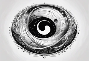 infinity symbol as a black hole tattoo idea