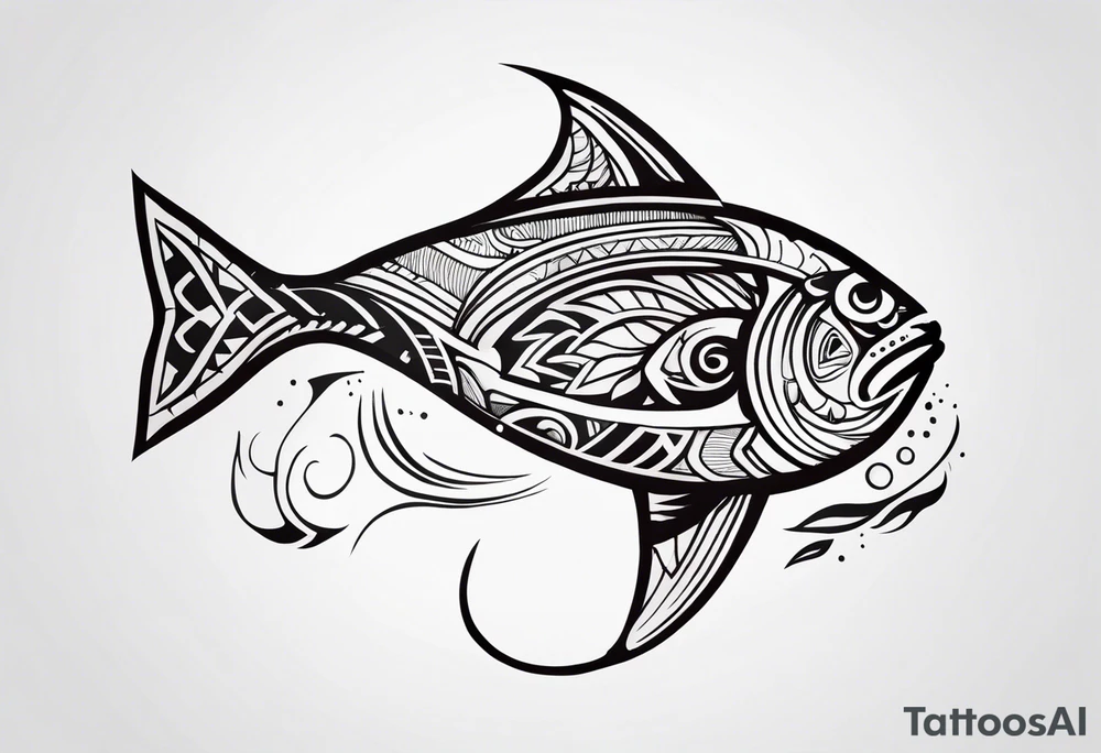 Polynesian fishing hook tattoo tattoo idea