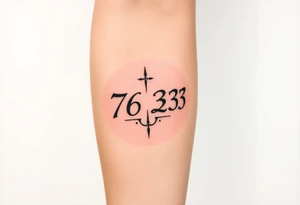 76 2323 written out tattoo idea