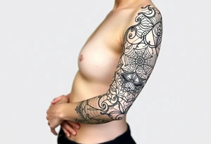 bold line dark witchstyle tattoo idea