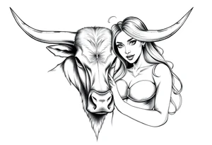 a cuckold man and hotwife with a bull tattoo idea