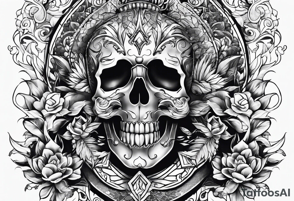 Half chest tattoo tattoo idea