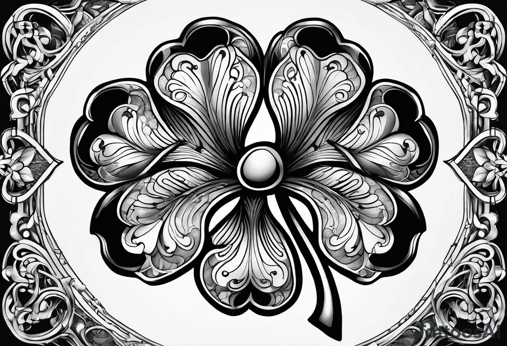 Four leaf clover tattoo idea