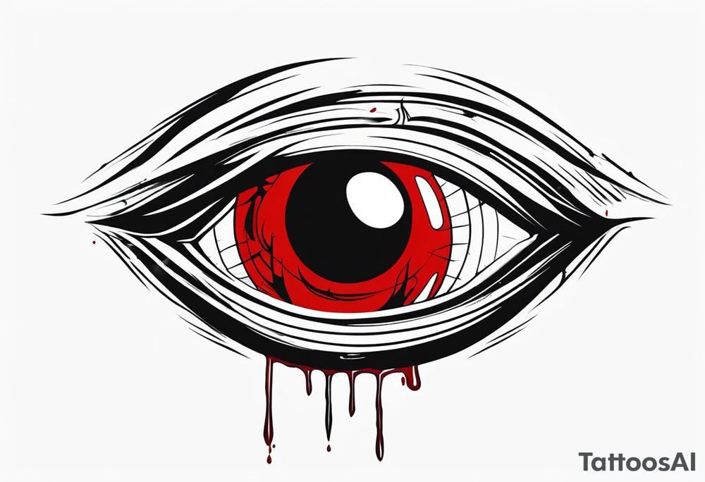 Alucard's bleeding tearly eye tattoo in Hellsing tattoo idea