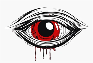 Alucard's bleeding tearly eye tattoo in Hellsing tattoo idea