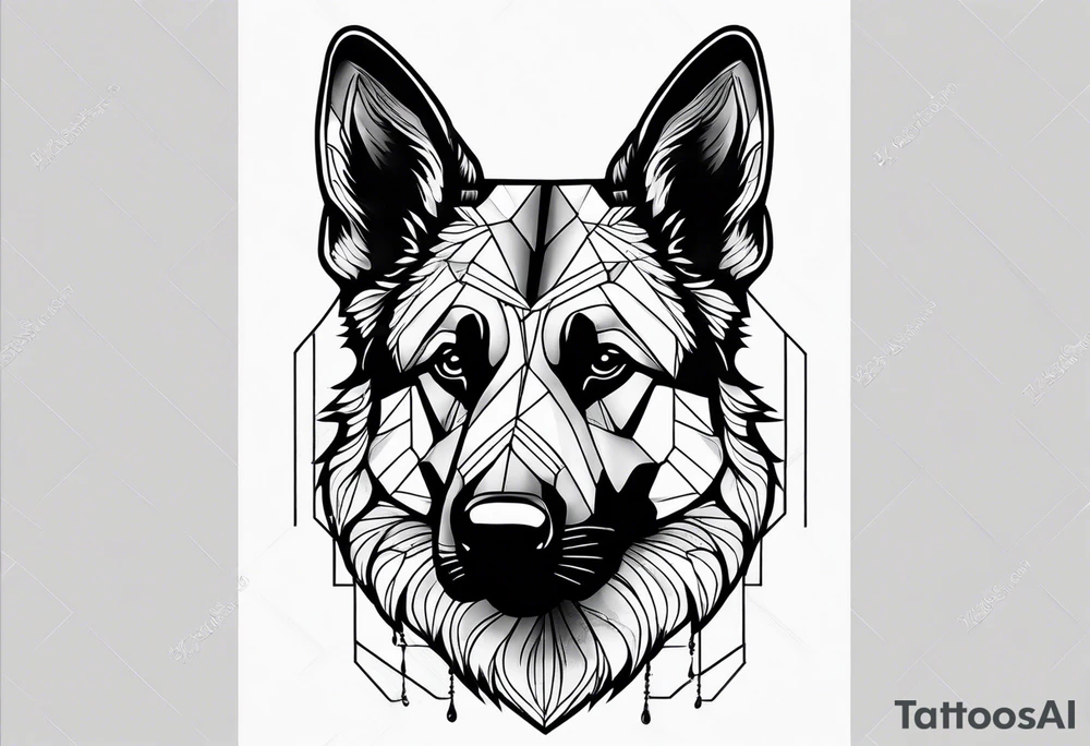 German shepherd ears tattoo idea