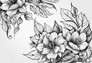 This tattoo will be on the back of the arm above the elbow. It will be the following numbers/coordinates: please add the nubers 31.8742° N, 91.1366° W, with simple ivy vines on both sides. tattoo idea