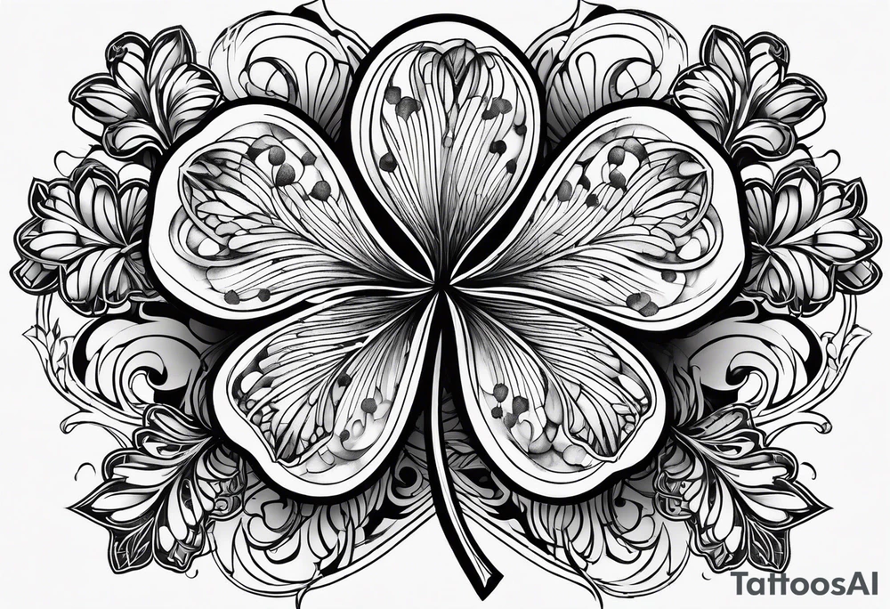 Four leaf clover tattoo idea