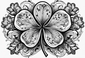 Four leaf clover tattoo idea