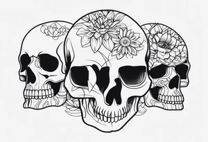 Detailed Skull tattoo idea