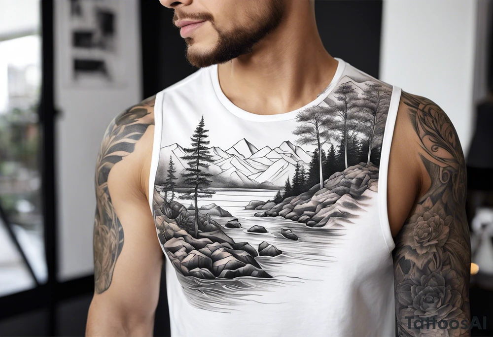 Water, nature, sleeve tattoo tattoo idea