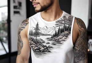 Water, nature, sleeve tattoo tattoo idea