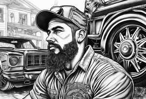 Mechanic and god tattoo idea
