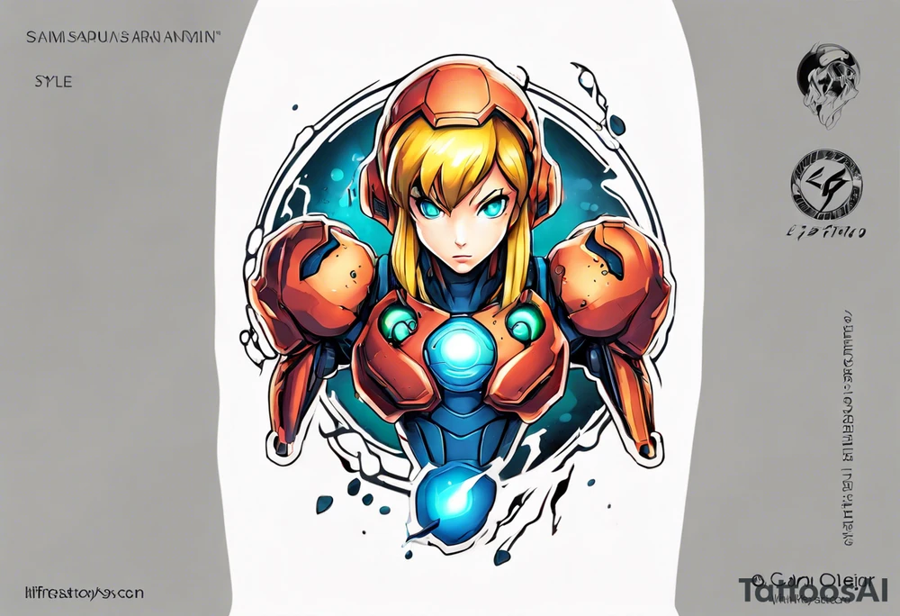 sexy samus aran anime style tattoo idea