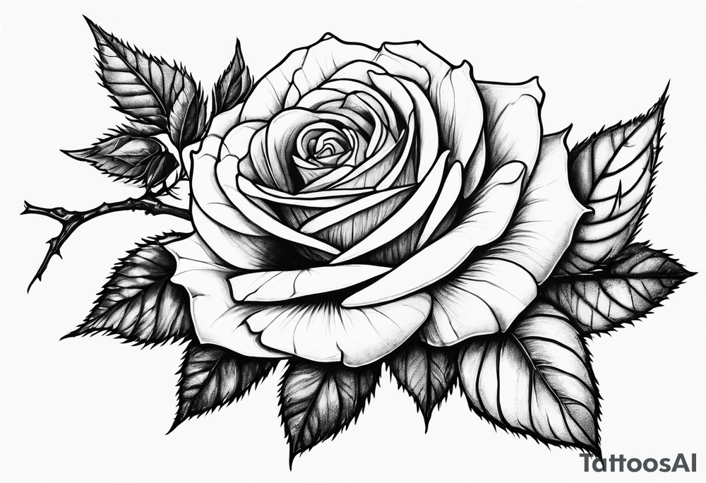 roses and thorns tattoo idea