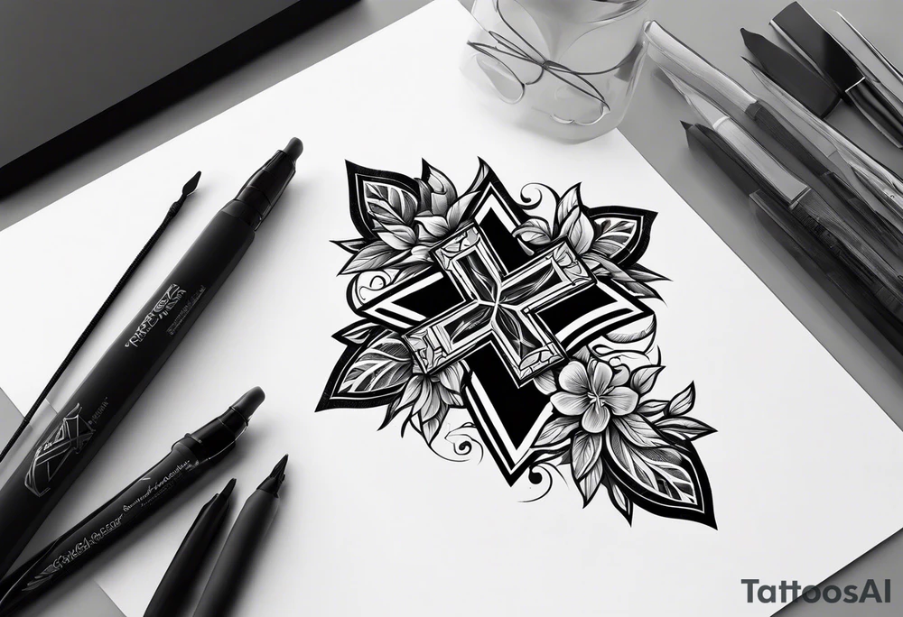 Small cross w tattoo idea