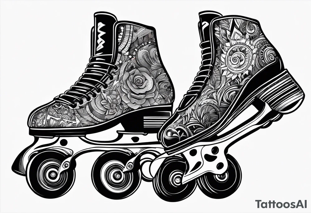 rollerskate tattoo idea