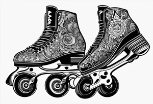rollerskate tattoo idea