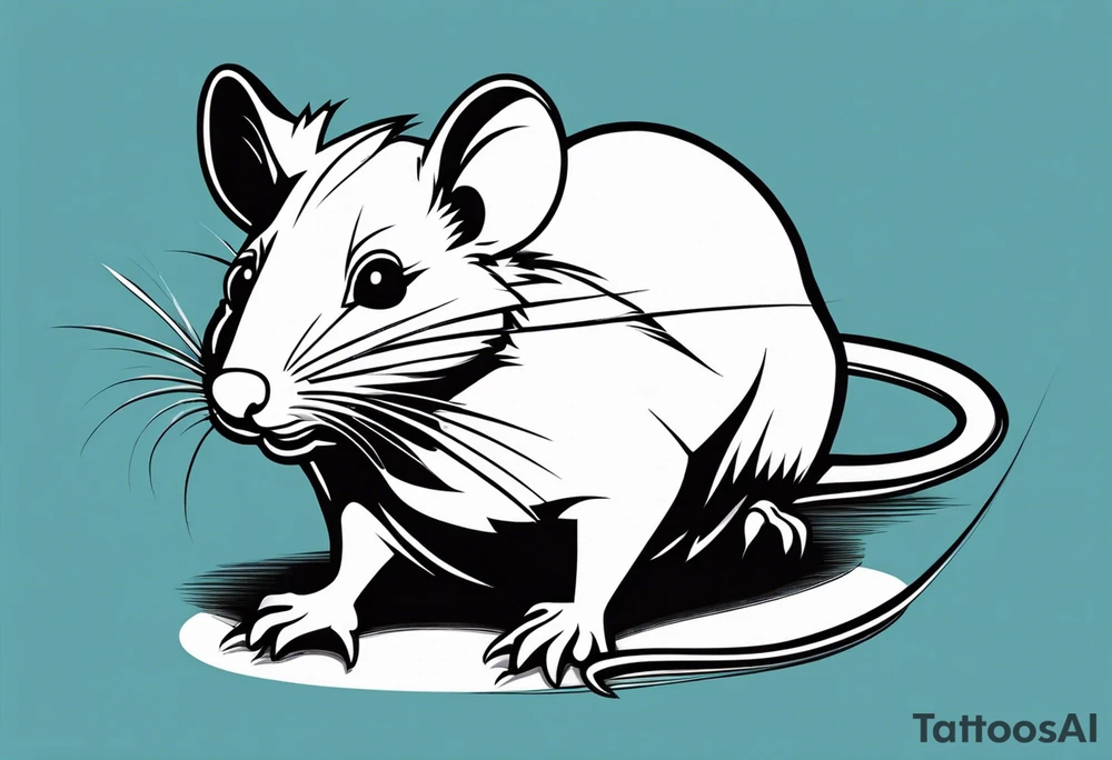 I have a gangster rat currently, El caponr style,  design something that goes with it tattoo idea