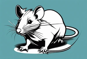 I have a gangster rat currently, El caponr style,  design something that goes with it tattoo idea