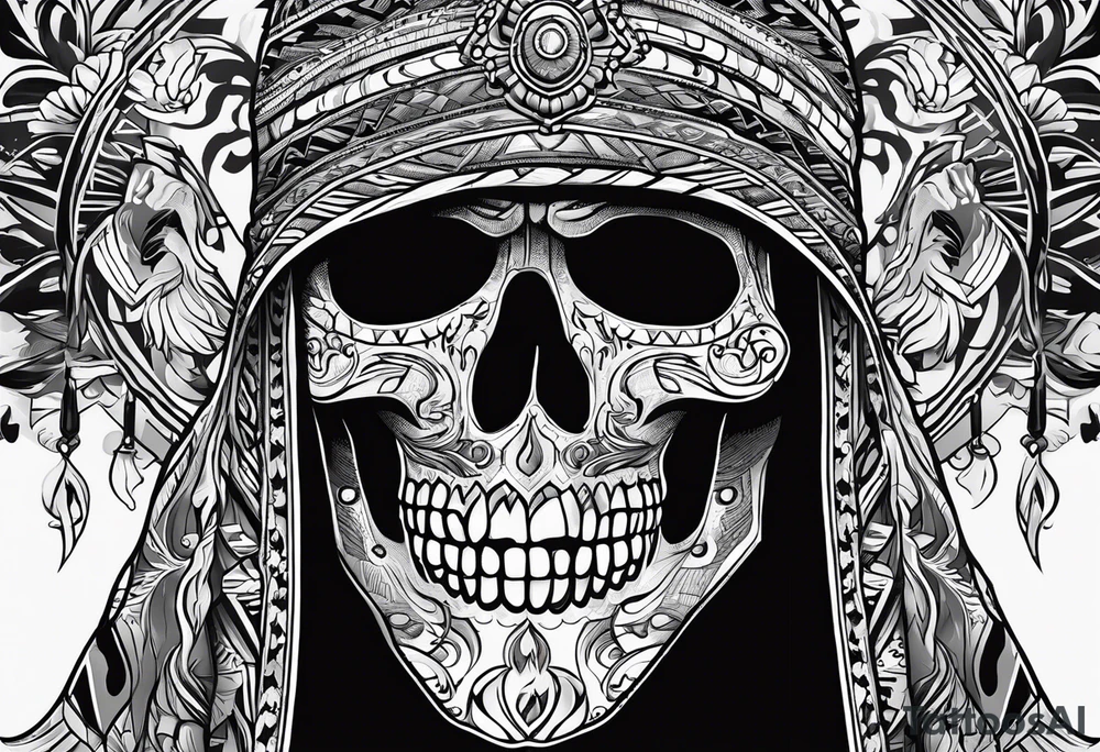 Ghost with sarape tattoo idea
