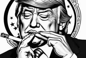 donald trump smoking cigarette tattoo idea