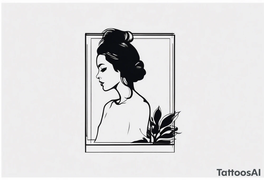 polaroid silhouette tattoo idea