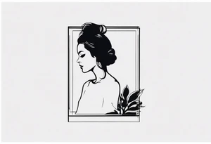 polaroid silhouette tattoo idea