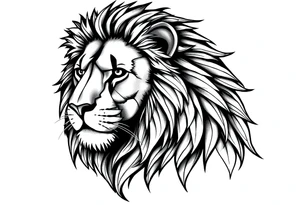 majestic lion tattoo idea