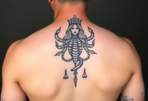 Scorpio, high priestess, empress, emperor, queen of ace, queen of cups, Ace of pentacles tattoo idea
