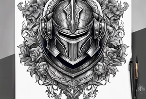 knight with heavy armor tattoo idea