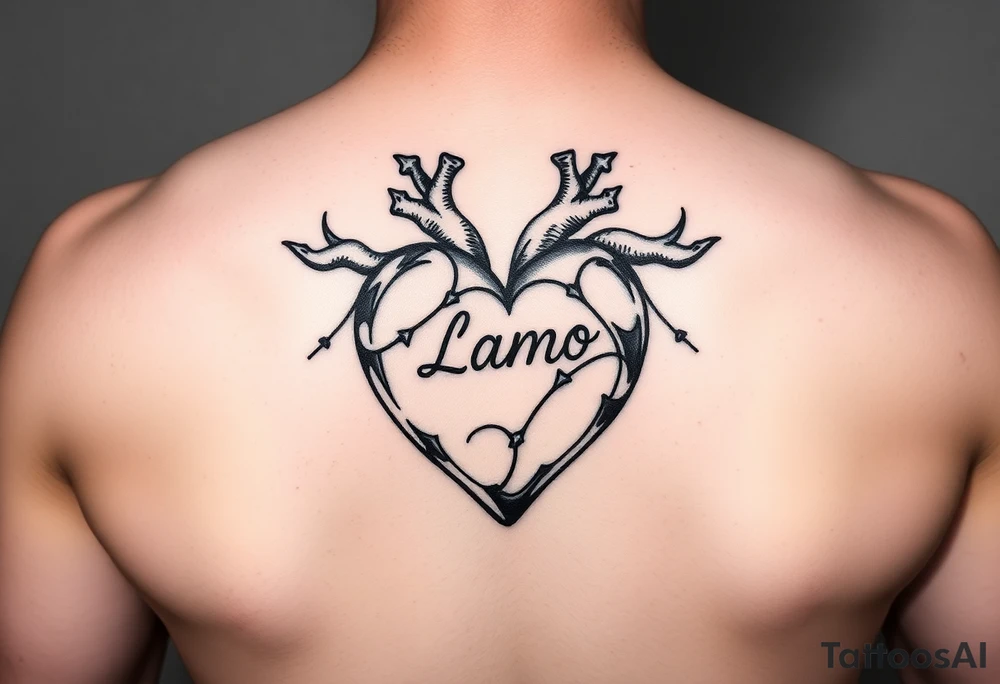 ti amo L in a heart small tattoo idea