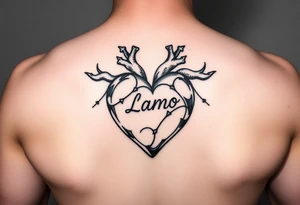 ti amo L in a heart small tattoo idea