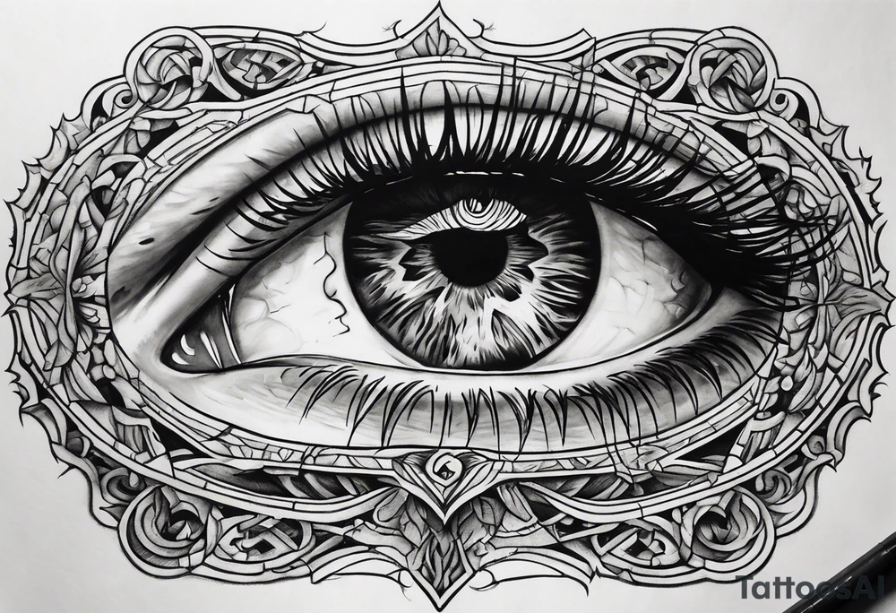 upside down broken sword tattoo idea