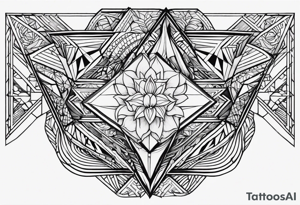 Geometric pattern tattoo idea