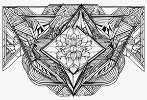 Geometric pattern tattoo idea