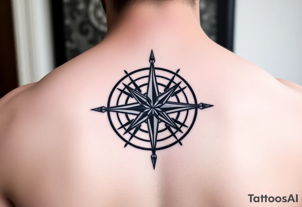 Compass rose tattoo idea