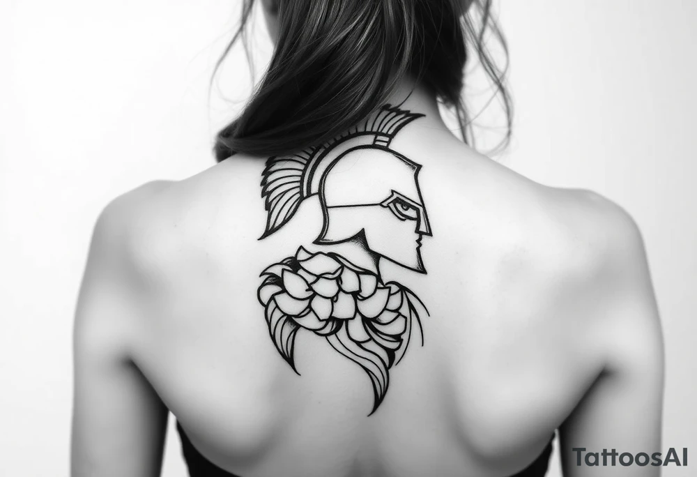 Spartan warrior tattoo on upper arm as sleeve
. tattoo idea