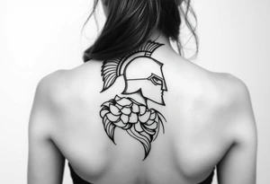 Spartan warrior tattoo on upper arm as sleeve
. tattoo idea