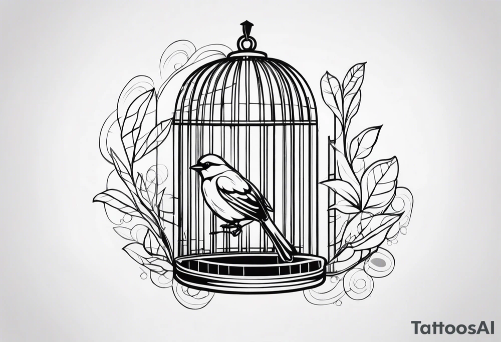 Bird in a Cage tattoo idea