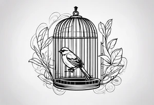 Bird in a Cage tattoo idea