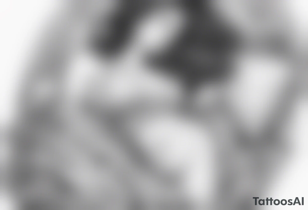 full body girl sleeping in blanket tattoo idea