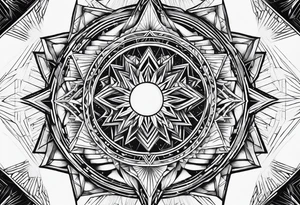 geometric representation of a supernova tattoo idea