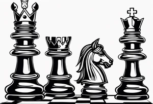King chess piece tattoo idea