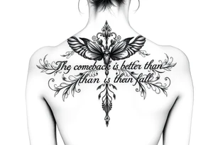 The comeback is better than the fall
Text only tattoo idea