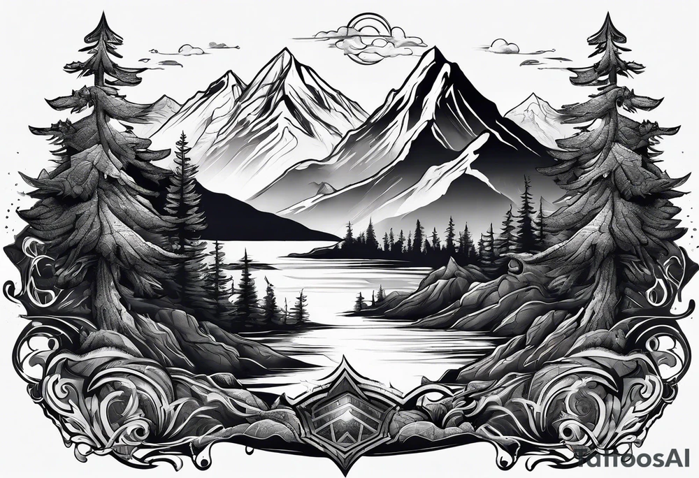 Mountains tattoo idea