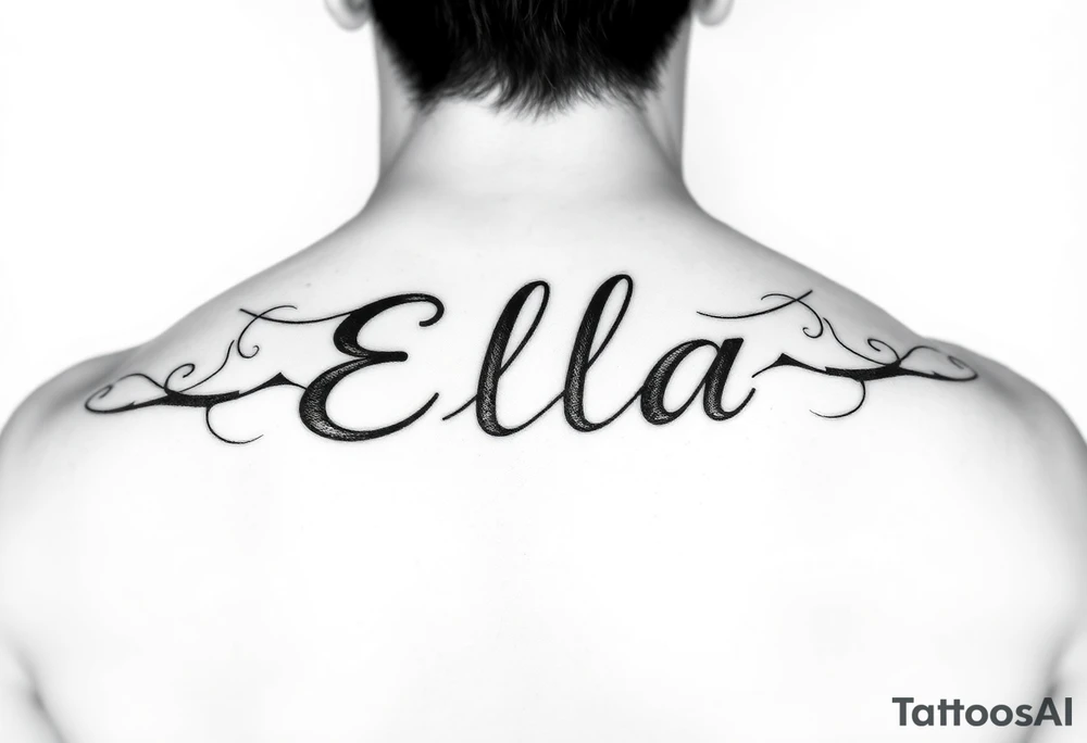 Ella text tattoo idea