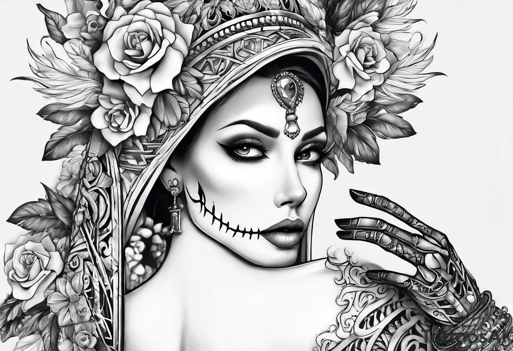 Skeleton hand tattoo with Gonzales tattoo idea Skeleton hand tattoo with Gonzales tattoo idea